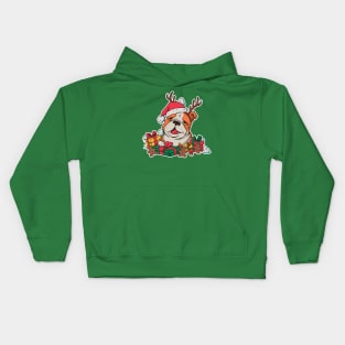 Christmas Bulldog Kids Hoodie